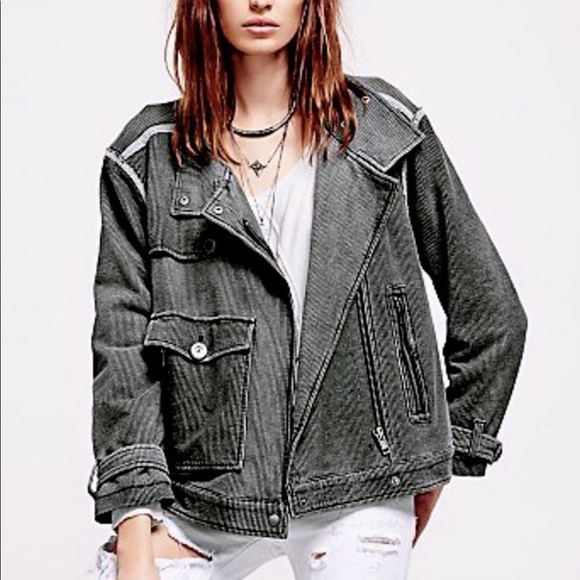 Free People Jackets & Blazers - Free People Railroad Striped Jacket
